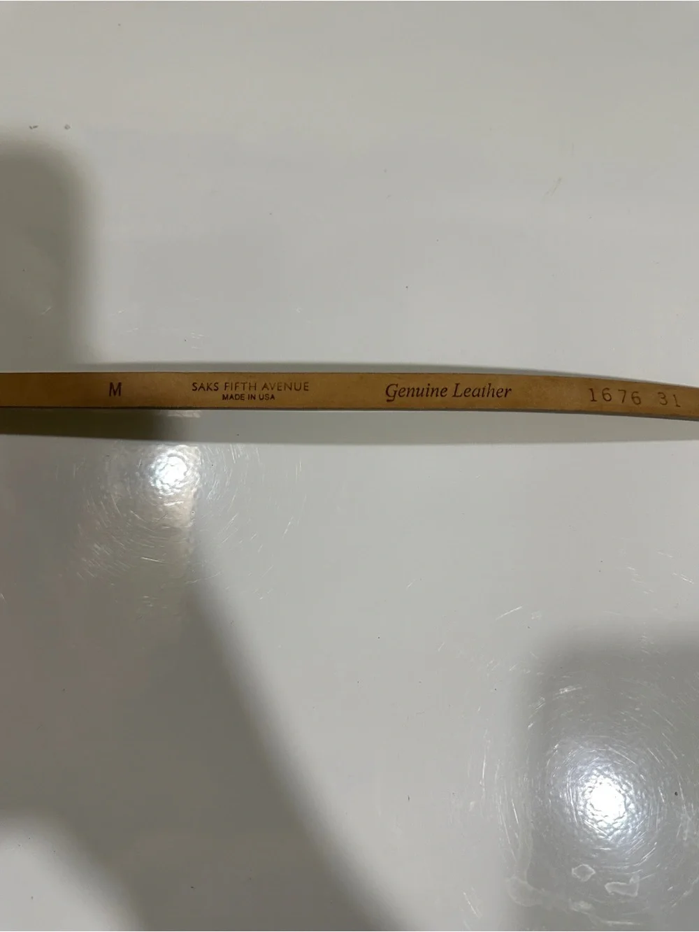Saks Fifth Avenue Metallic Gold Narrow Women's Belt